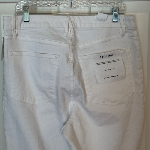 New! Good American Good Boy Straight Jean White 45764 - Picture 10 of 16